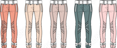 Fashionable Pants Collection A Variety of Stylish Trousers in Different Colors, Perfect for Your Wardrobe