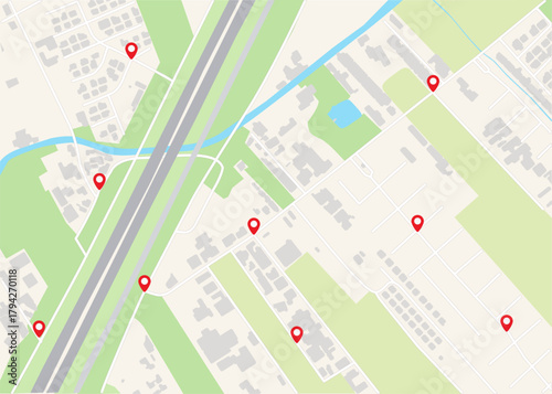 city map for any kind of digital info graphics and print publication.
