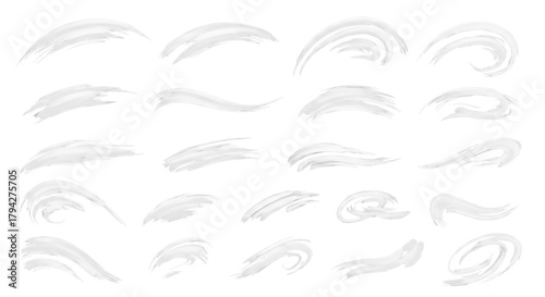 Set of Abstract Speed Lines, Wind Swirls, and Motion Effects