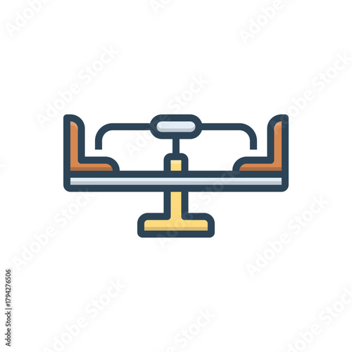 Color illustration icon for play area