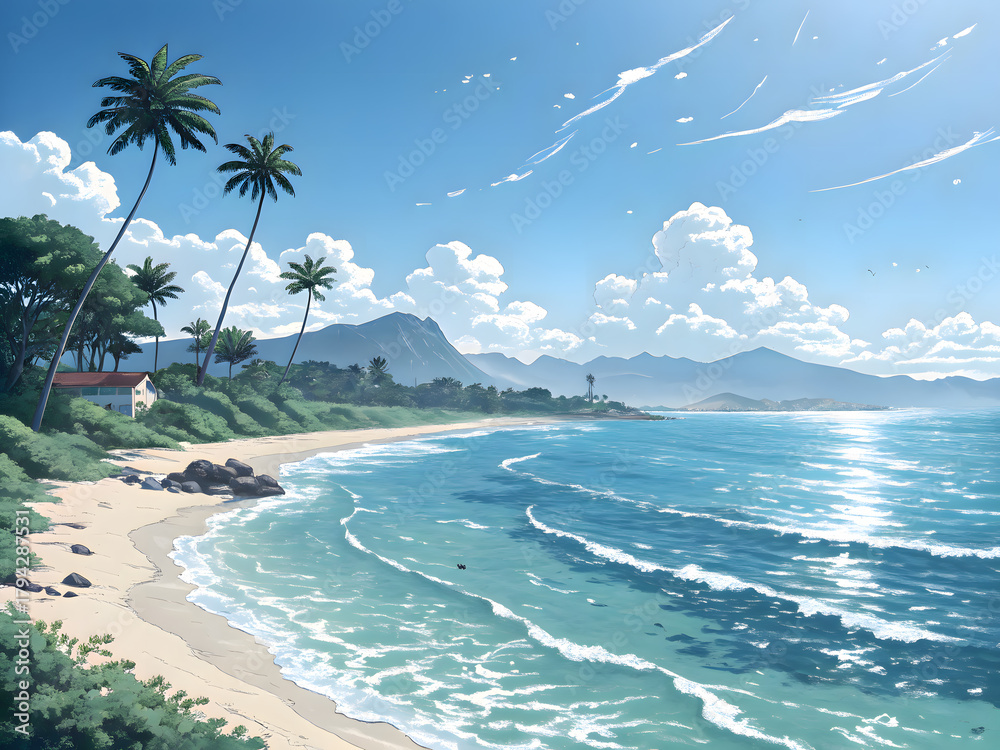 Fototapeta premium Seaside Sparkling Horizon 1