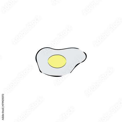 Fried Egg Icon Illustration