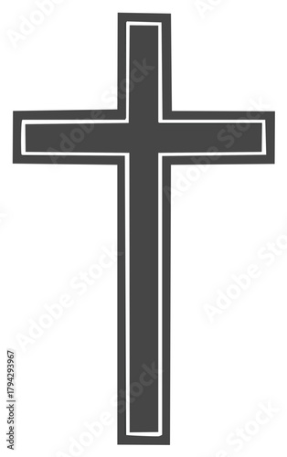 Black Teutonic cross pattée a historic symbol of faith valor and chivalry vector icon