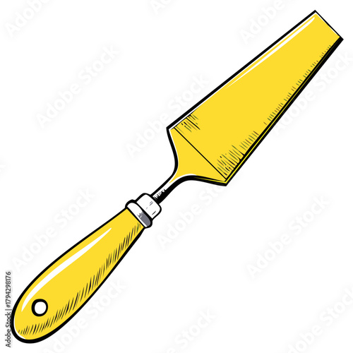 Yellow Palette Knife for Painting and Art Creation