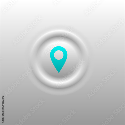 Modern pin button. Simple location pin icon. Map location marker pin symbol. Pointer icon, Pointer icon.