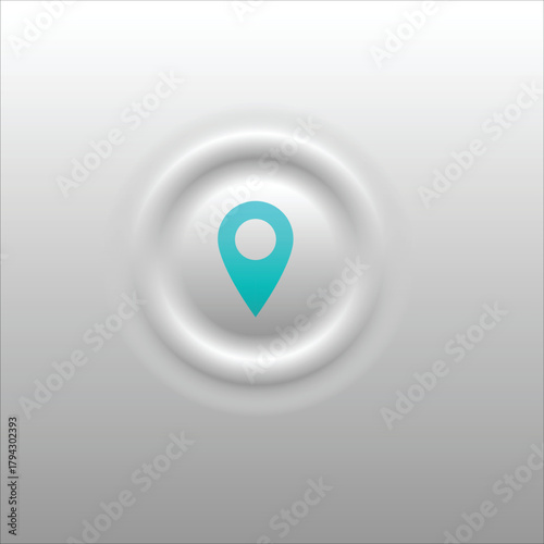 Modern pin button. Simple location pin icon. Map location marker pin symbol. Pointer icon, Pointer icon.