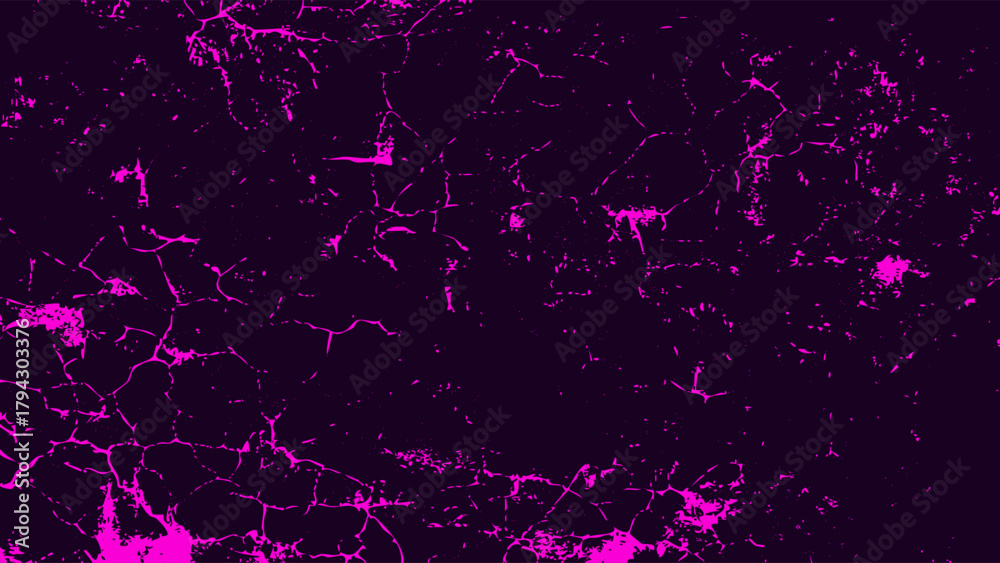 Fototapeta premium Abstract dark purple background with bright pink cracks creating a textured and artistic design