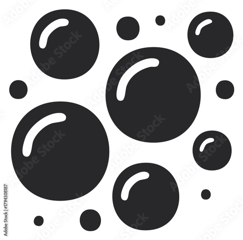 Bubbles Graphic Assortment Vector Illustration Soap Circles Pattern