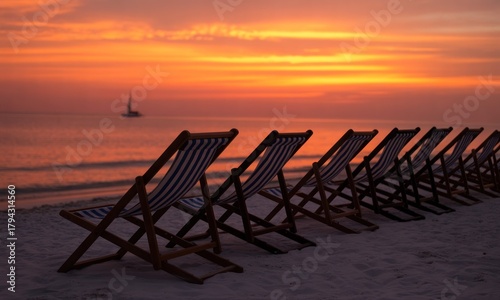 Sunset beach chairs