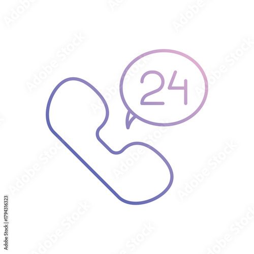 24 Hours vector icon