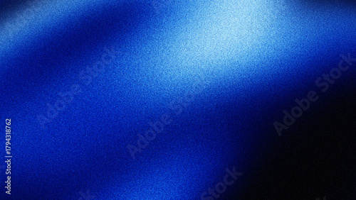 Blue black gradient abstract background, grainy noise texture blue background, wide banner backdrop poster header design