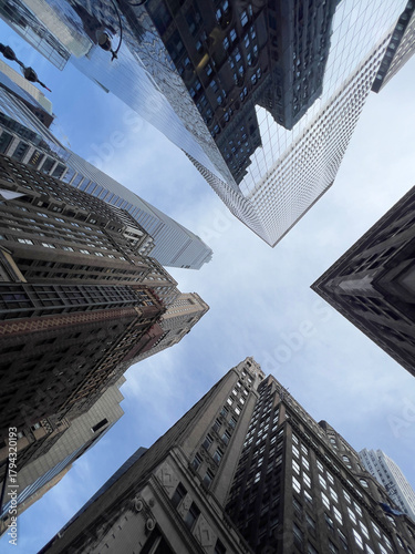 New york city skyscrapers over sky in Amerika