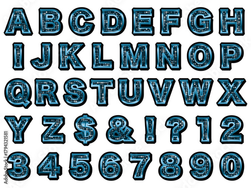 ミラータイル3、文字フチ影、5水色