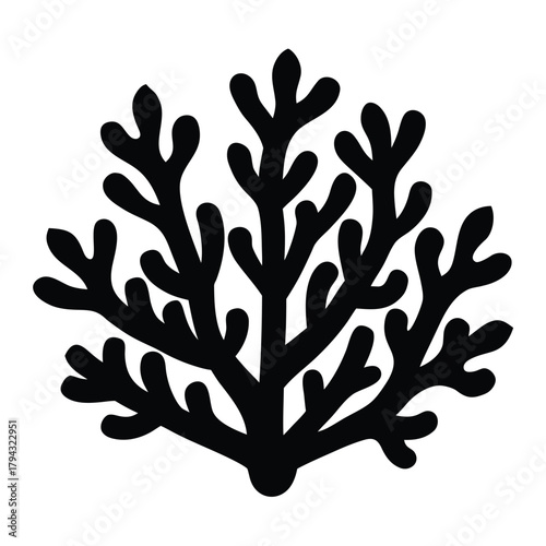 coral reef vector icon on white