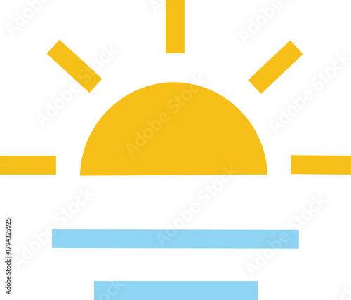 Sunrise sunset icon, Sunrise and sunset icon