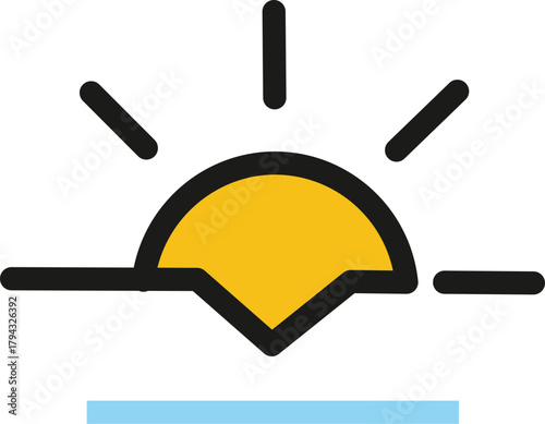 Sunrise sunset icon, Sunrise and sunset icon