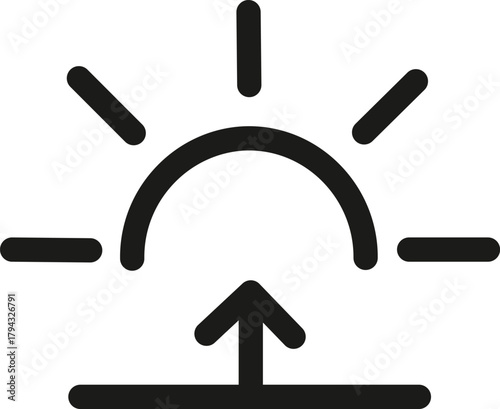 Sunrise sunset icon, Sunrise and sunset icon, black and white
