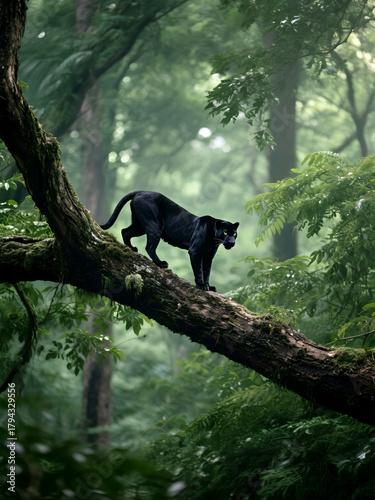Black Panther on a tree