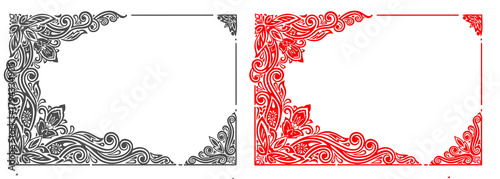 Ornate Black & White Border — Classical Elegance for Formal Photo Frame