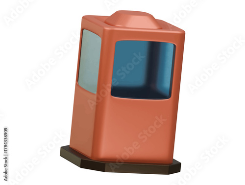 ticket window icon 3d illustration render