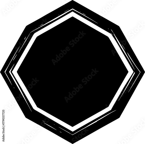 Silver star on black background in a simple geometric vector design