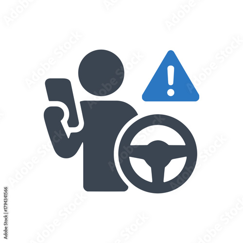 Distracted Driving Habit Icon