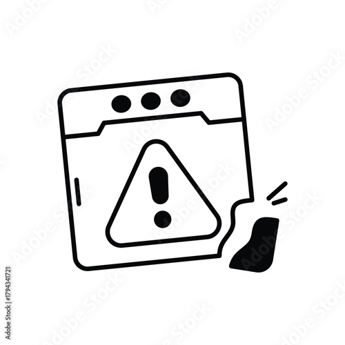 Website Alert vector icon