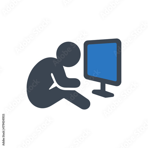 Screen Addiction Habit Icon