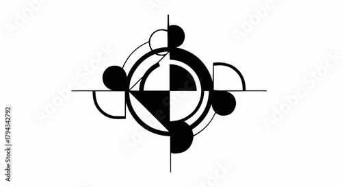 Abstract Geometric Design with Circular and Linear Elements.