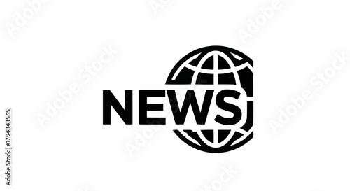 Global News Icon - A Symbol of Worldwide Information and Current Events.