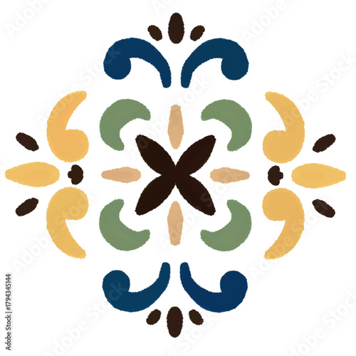 Abstract floral vector modest fabric pattern 