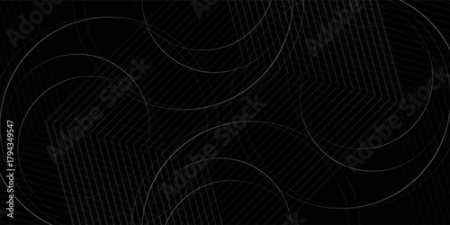 Abstract dark space with glowing dots shape decoration. Modern graphic modern nice line art texture modern simple good illustrations vector light arrow