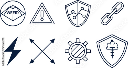 SWOT analysis icon set