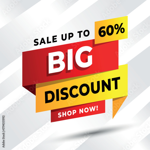 Limited Time Only Big Discount up To 60 off Promotional banner