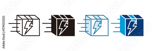 Express Courier Icon Set Multiple Style Collection