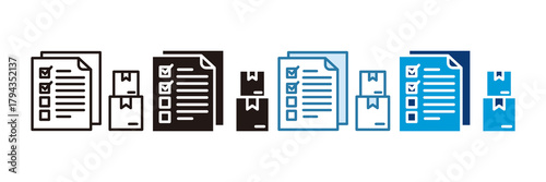 Packing List Icon Set Multiple Style Collection