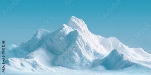 Wallpaper Mural Majestic snow covered mountain under a clear blue sky in a serene winter landscape. Torontodigital.ca