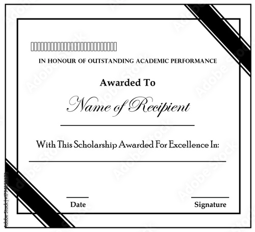 Certificate Of Merit Vector
