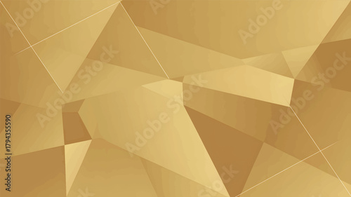 Abstract golden geometric background with sharp angles