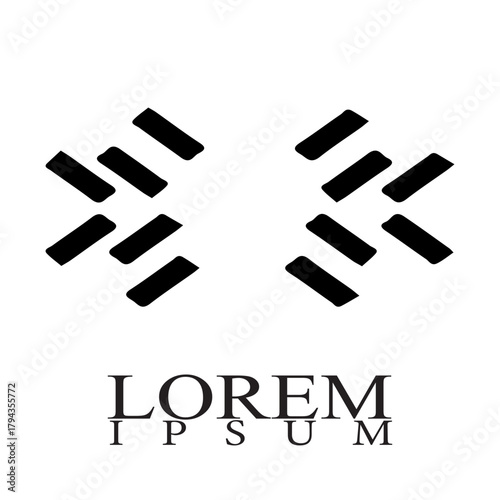 Modern abstract symbol design with clean lines and elegant typography for branding