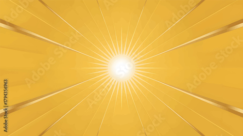 Golden Sunburst Rays Background yellow bright