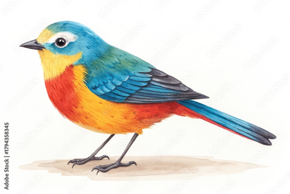 Obraz premium Colorful Birds Perched in Natural Habitat Showcasing Vibrant Plumage