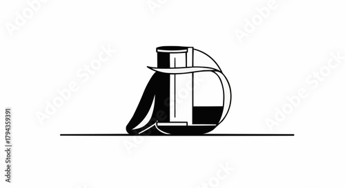 Artistic illustration of a whistle with a unique design and shape.