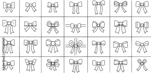 Collection of diverse graphic elements with vibrant color options and classic typography