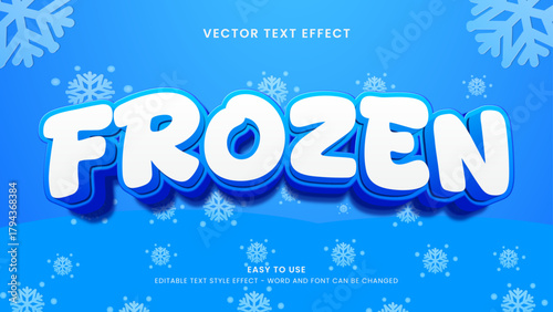 frozen editable text effect