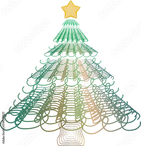 christmas tree vector illustration