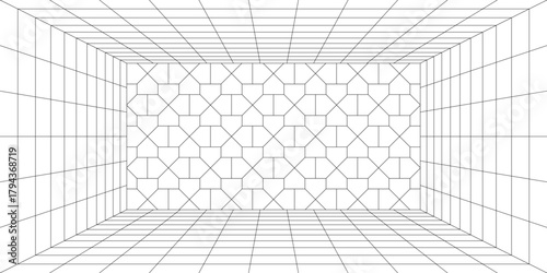 幾何学 抽象 建築 五角形 グリッド パターン 背景