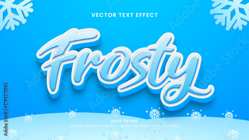 frosty editable text effect