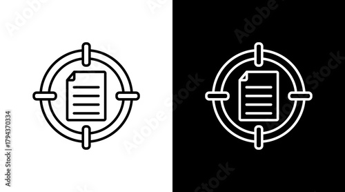 Target  White Icon Set Design