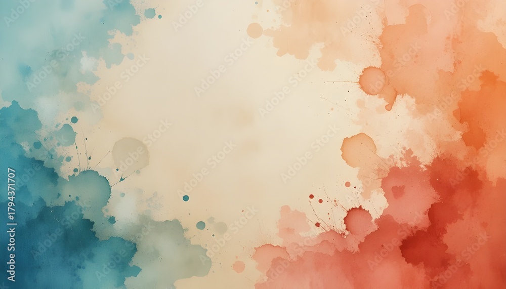 Obraz premium “Abstract Watercolor Painted Background on Textured Paper”